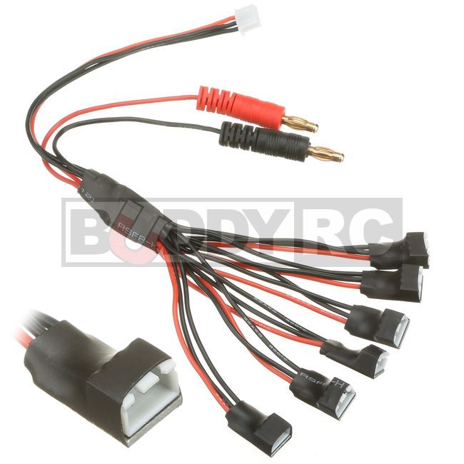 Parallel Charge Cable for Goosky S1, OMP M1 Batteries with 2S XH Connector