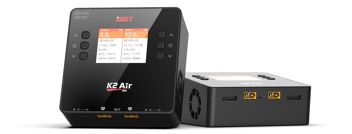 ISDT D2 MARK II デュアルチャージャー 200W ISDT K2 Air AC 200W DC 500Wx2 20A Dual Channel Balance Lipo