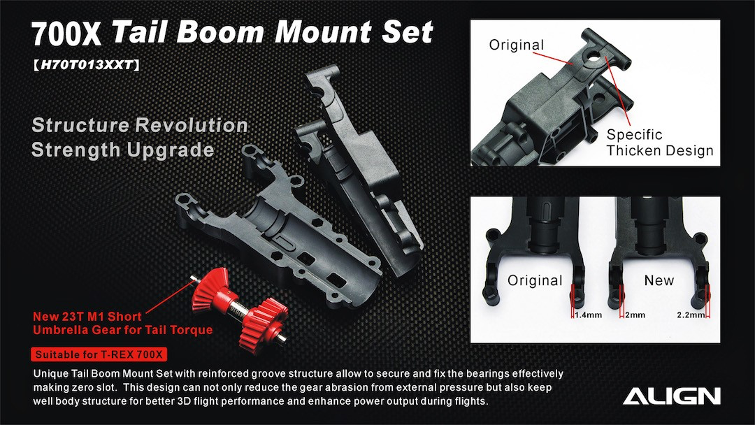 700X Tail Boom Mount Set H70T013XX