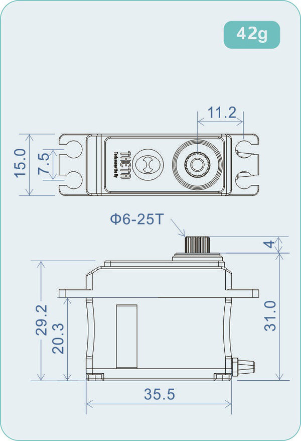 THETA THM982 HV Mini Brushless Tail Servo