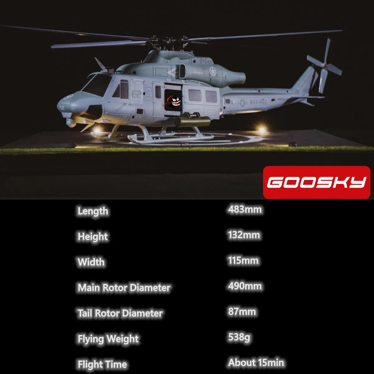 Goosky E2 Scale Helicopter BNF (bind-n-fly)