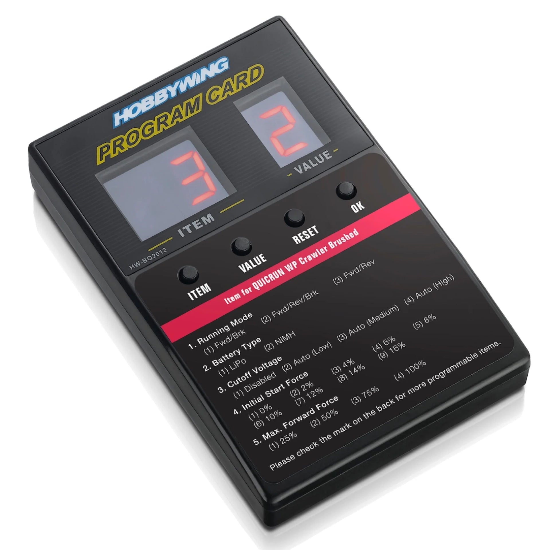 Hobbywing  LED Program Card