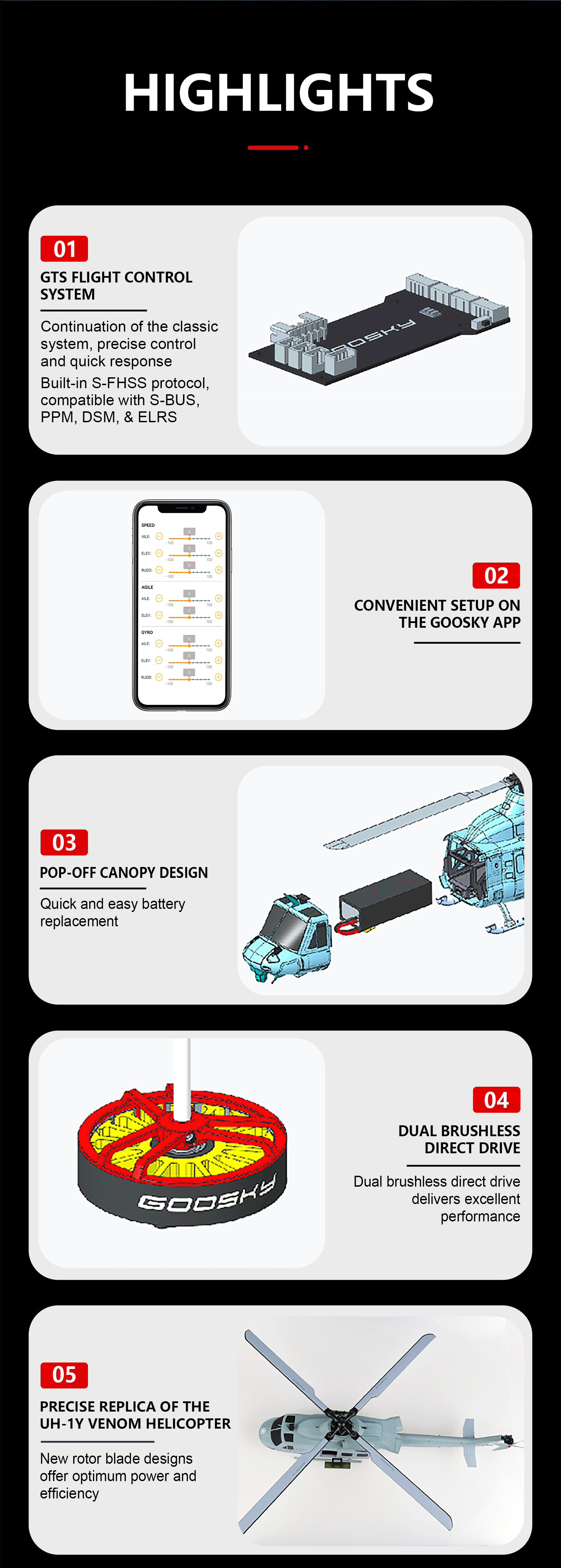 Goosky E2 Scale Helicopter BNF (bind-n-fly)