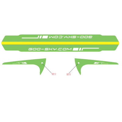 Goosky S2 Tail Boom And Fin Sticker - Green