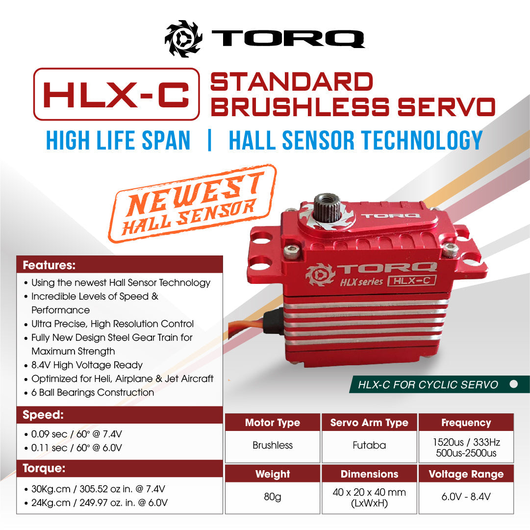 Torq HLX Fullsize Cyclic Servo