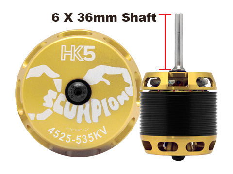 Scorpion HK5-4525-535KV (6 x 36mm shaft)