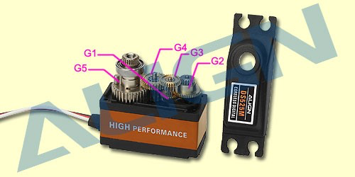 DS525 SERVO GEAR SET HSP52501