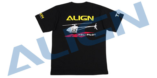 HOC00219  Flying T-shirt (HELI PILOT)-Black L.